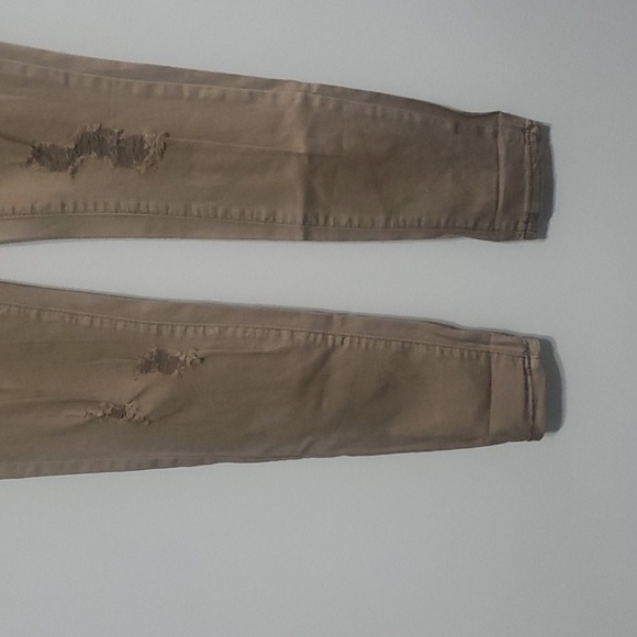 Nwt RUE21 JEANS WOMENS Sz 0 Brown Distressed ripped Get The Lift Lightweigt New - Picture 2 of 10